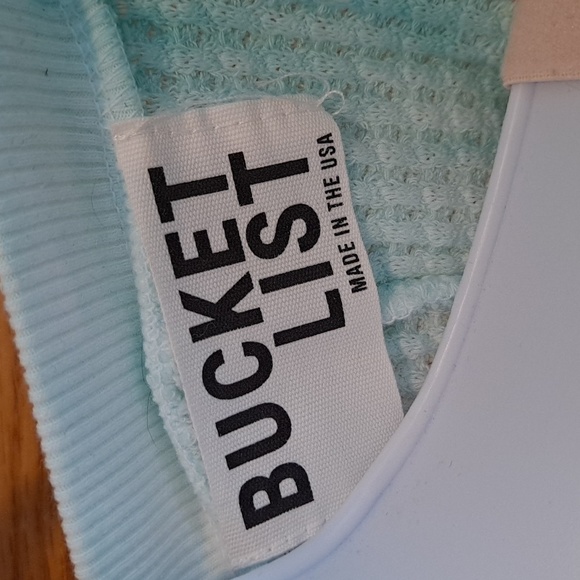 BUCKETLIST Ble And White  Thermal Knit Tie Dye Top - Picture 6 of 7